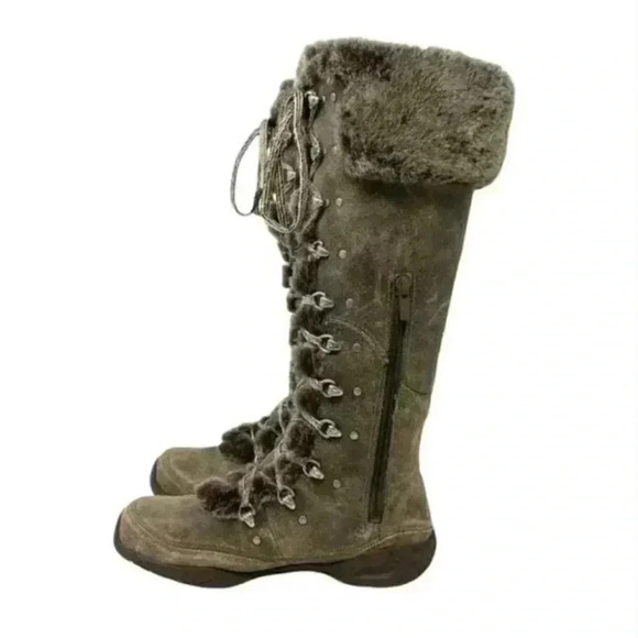 The North Face Adrianne IV Knee High Water Resistant Leather Boots Size 5 - Picture 5 of 9